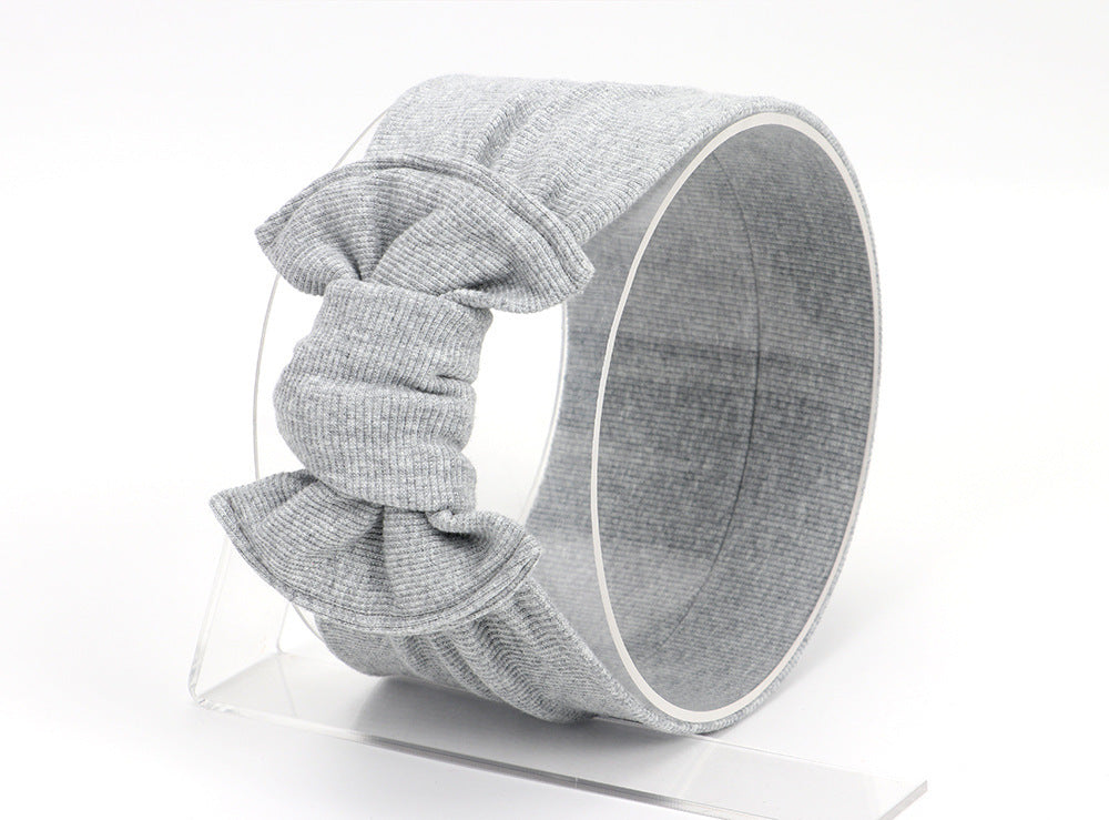 Knotted bowknot wide children's hair band