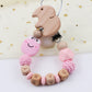 Round Bead Yarn Bead Animal Gum String Ring