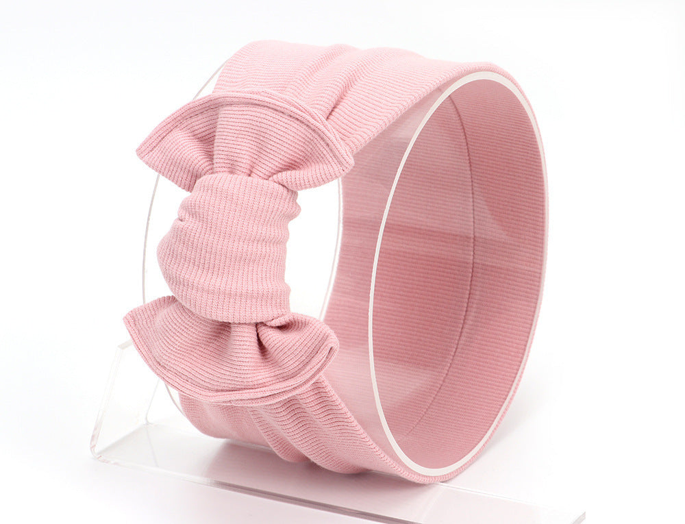 Knotted bowknot wide children's hair band