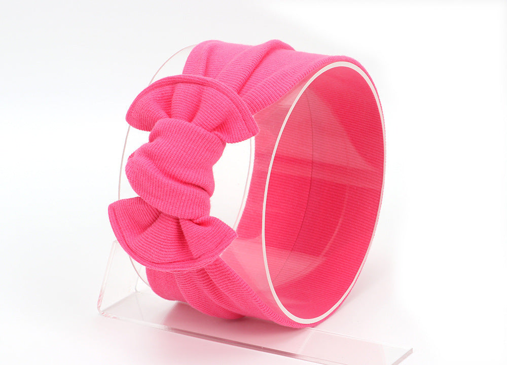 Knotted bowknot wide children's hair band