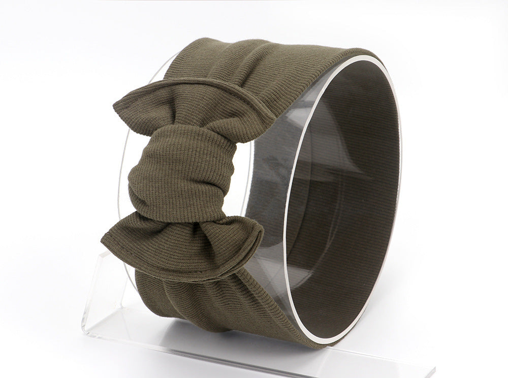 Knotted bowknot wide children's hair band