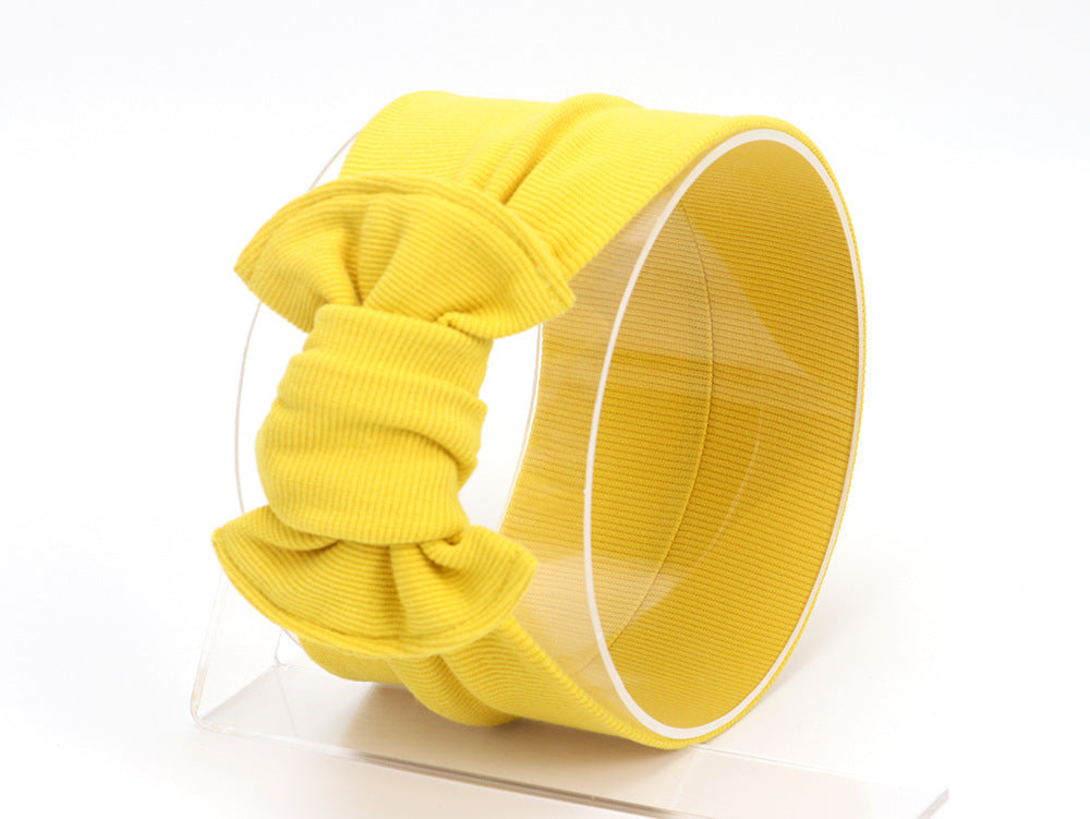 Knotted bowknot wide children's hair band