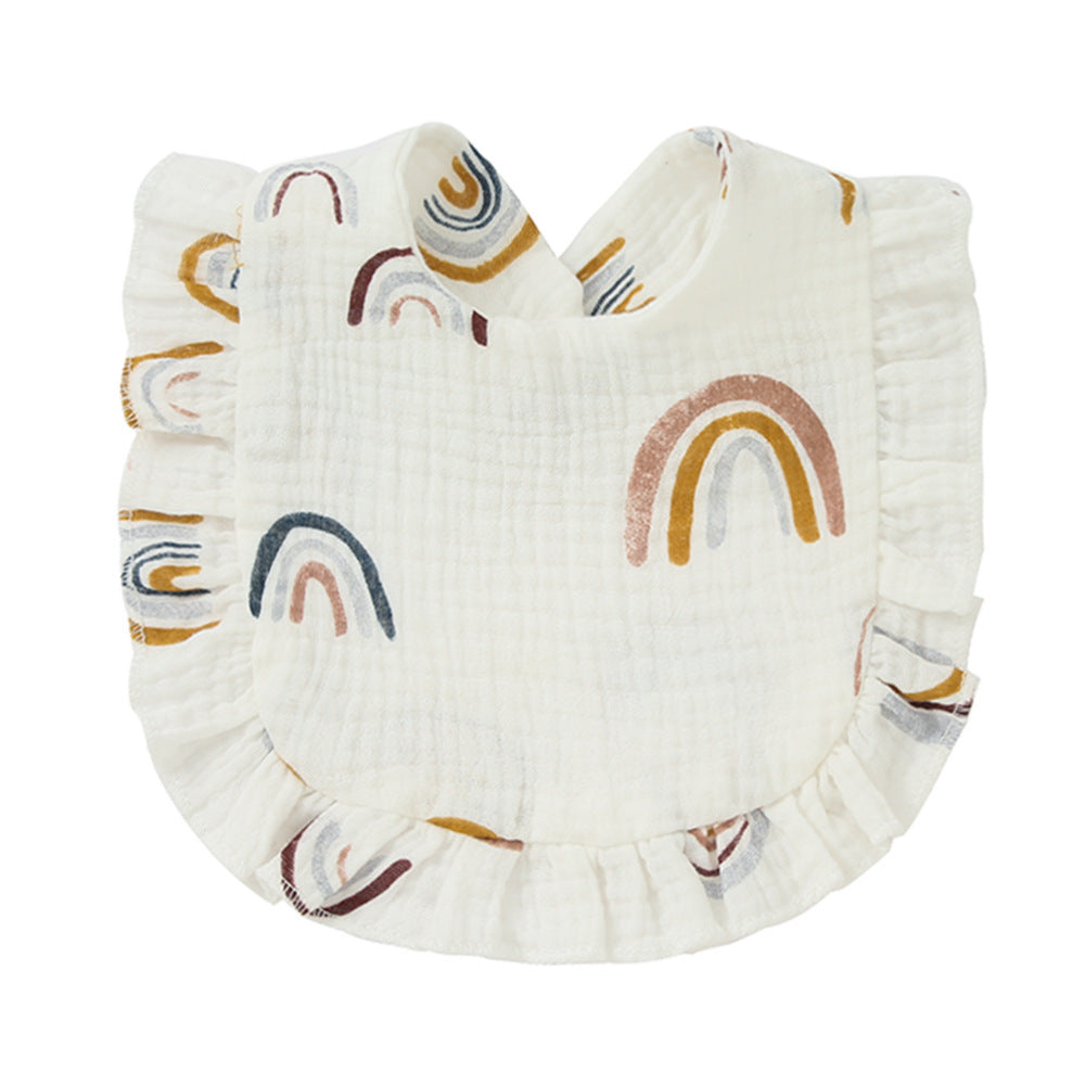 Children's Printed Pure Cotton Lace Bib