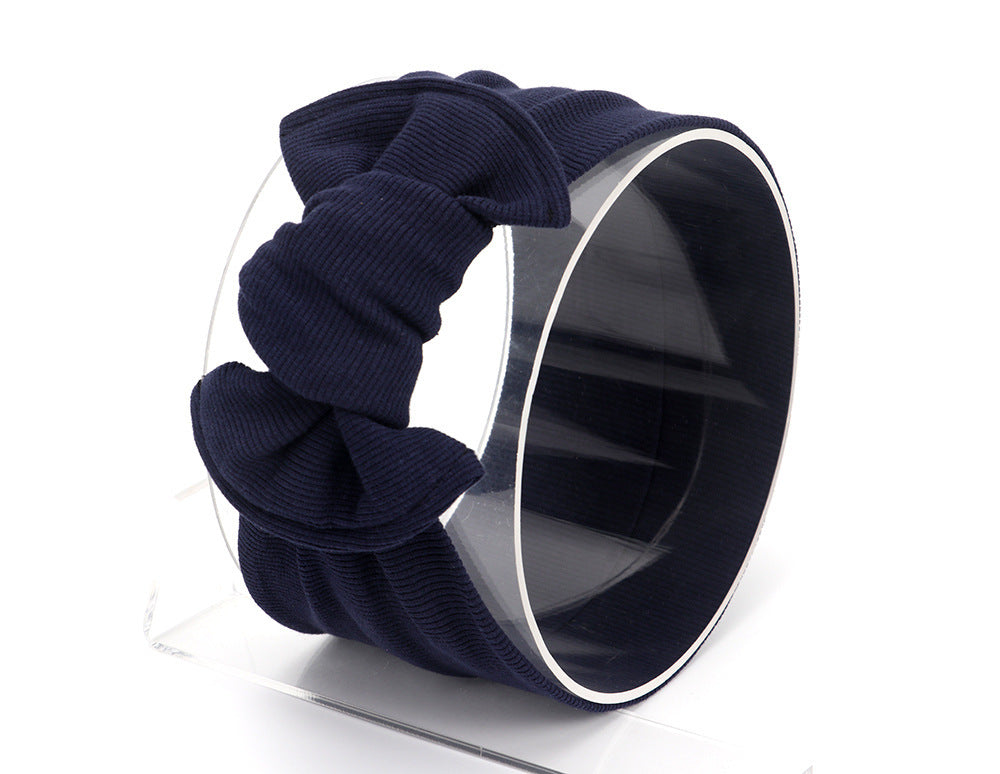 Knotted bowknot wide children's hair band