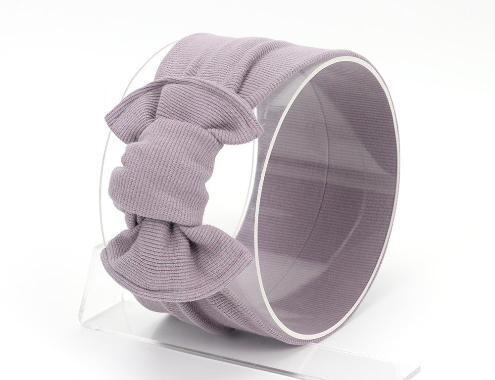 Knotted bowknot wide children's hair band