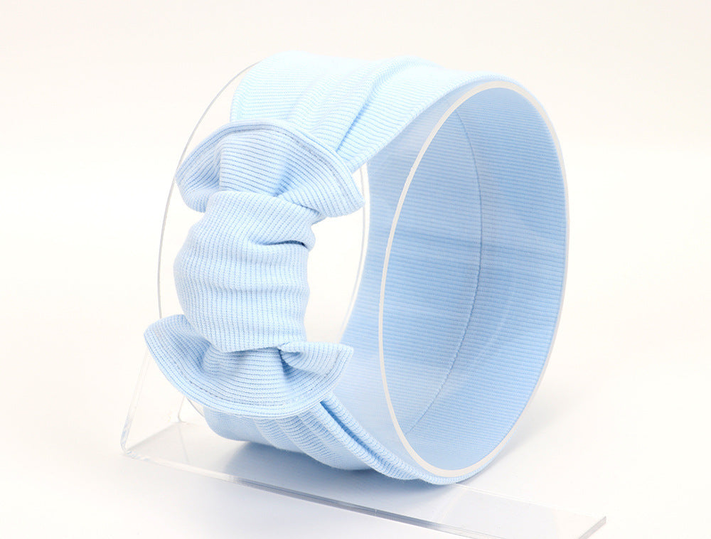 Knotted bowknot wide children's hair band