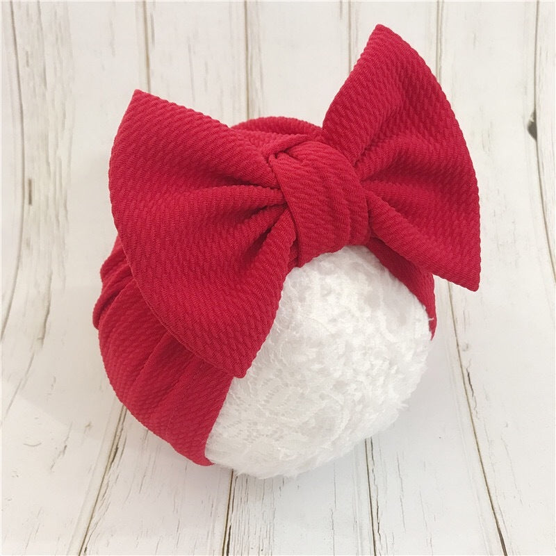 Bow baby hat