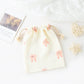 Double-layer Drawstring Pocket Cotton Printed Crepe Bib Hanging Bag