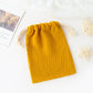 Double-layer Drawstring Pocket Cotton Printed Crepe Bib Hanging Bag